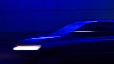 Sleek Blue Motion Car Wallpaper wallpaper
