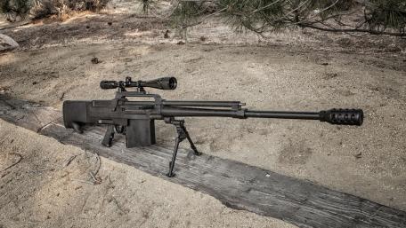 A Powerful Precision Sniper Rifle on Display wallpaper