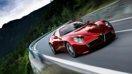 Red Alfa Romeo 8C wallpaper