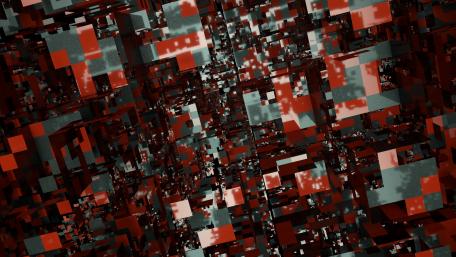 Dynamic Geometric Depth in Red and Gray Shades wallpaper