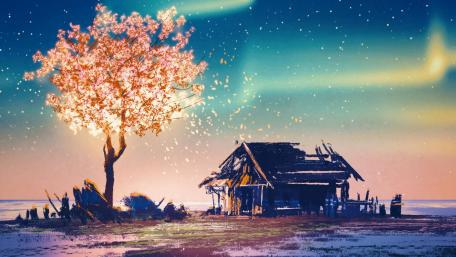Winter Evening Tranquility wallpaper