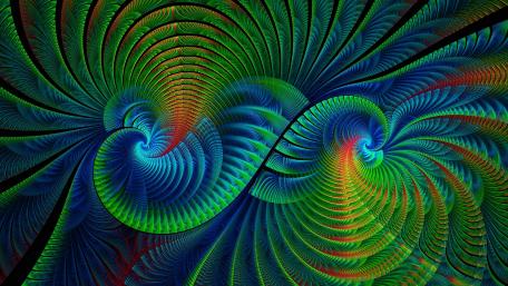 Vibrant Spirals of Colorful Energy wallpaper