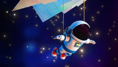 Paper Astronaut Art wallpaper