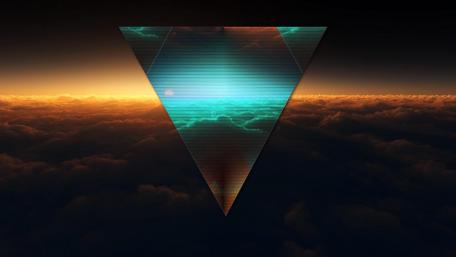 Geometric Dawn Amongst the Clouds wallpaper