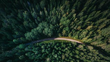 Aerial Photography of Road wallpaper