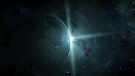 Planet Flash Light wallpaper
