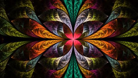 Vibrant Fractal Blossom Design wallpaper