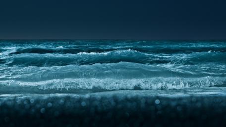 Ocean Waves at Dusk wallpaper