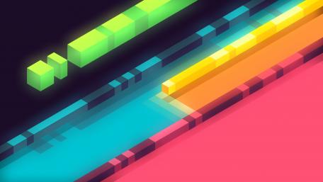 Neon Minimalism in 3D Shapes wallpaper