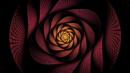 Dark Elegance of Geometric Bloom wallpaper