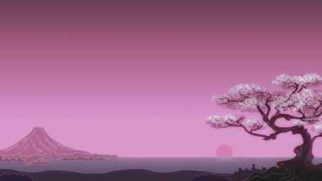 Sakura blossom japanese art wallpaper