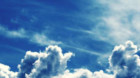 Blue Tranquility: A Celestial View of Clouds and Sky wallpaper