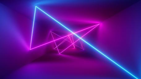Pink neon art wallpaper