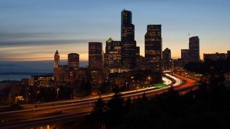 I-5 & the Seattle Skyline wallpaper