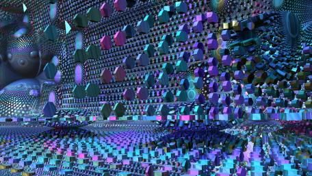 Vibrant Geometric Symphony in 4K wallpaper