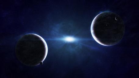 Cosmic Dance of Celestial Bodies wallpaper