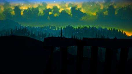 Enchanted Forest Twilight Panorama wallpaper