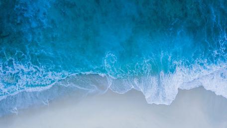 The blue sea from above wallpaper