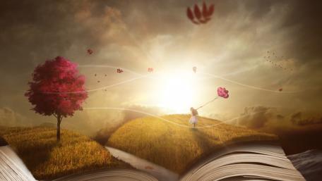 Whimsical Journey through a Dreamland wallpaper