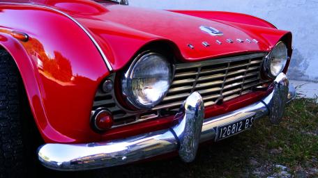 Classic Charm of a Red Sports Car wallpaper