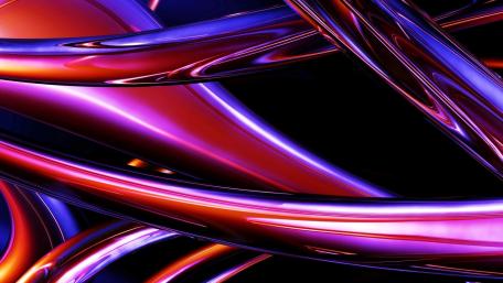 Vibrant Abstract Composition of Curved Lines and Colors wallpaper
