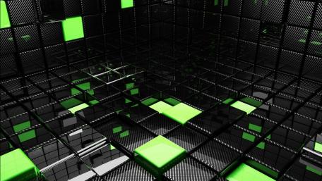 Neon Matrix Geometry wallpaper
