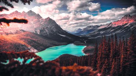 mountain lake wallpaper