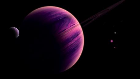 Mystical Rings of the Purple Planet wallpaper