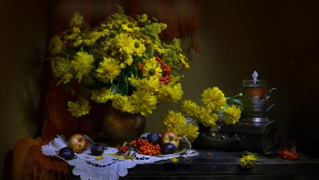 Bouquet painting art wallpaper