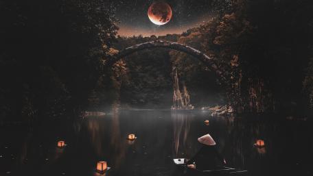 Devil's Bridge fantasy art wallpaper