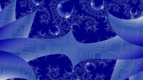 Blue Fractal Dreams in Motion wallpaper
