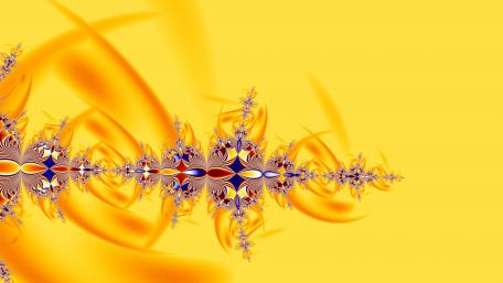 Vibrant Golden Fractal Art Design wallpaper