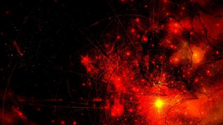 Celestial Inferno: A Blaze in the Cosmos wallpaper