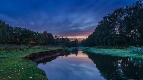 Twilight Serenity by the Riverside wallpaper