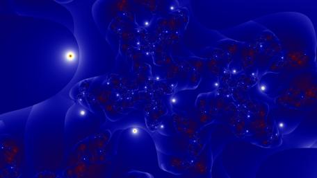 Mystical Blue Fractal Depths wallpaper