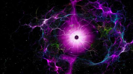 Galactic Purple Energy Burst wallpaper
