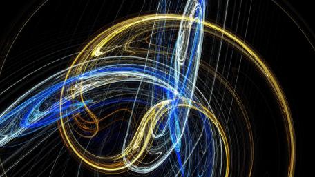 Vibrant Fractal Swirls in Motion wallpaper