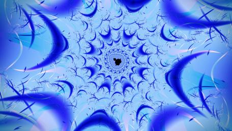 Mesmerizing Blue Fractal Spiral Artwork wallpaper