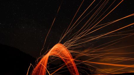 Flying sparks wallpaper