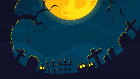 Halloween cemetery wallpaper