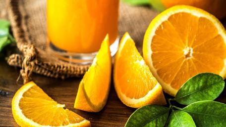 Fresh and Juicy Orange Delightful Wallpaper wallpaper
