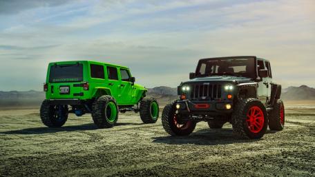 Off-Road Adventure with Rugged Jeep Beauties wallpaper