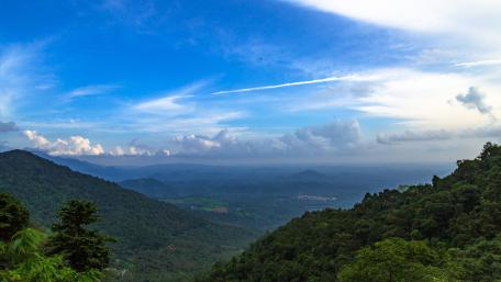 Clouds Between Mountains wallpaper