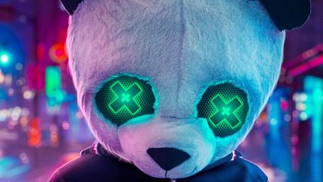 Panda with Green X's wallpaper