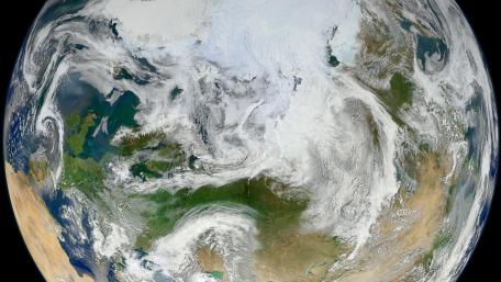 Blue Marble 2012 - 'White Marble' Arctic View wallpaper