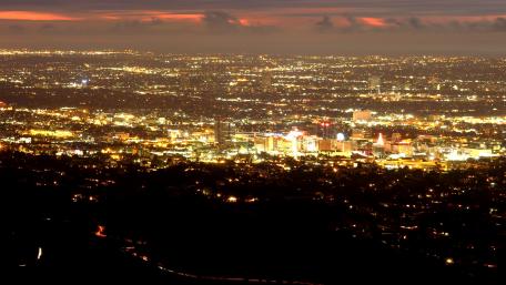 LA Cityscape at Night wallpaper