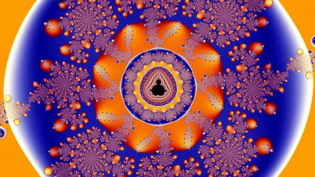 Vibrant Fractal Harmony in Abstract Art wallpaper
