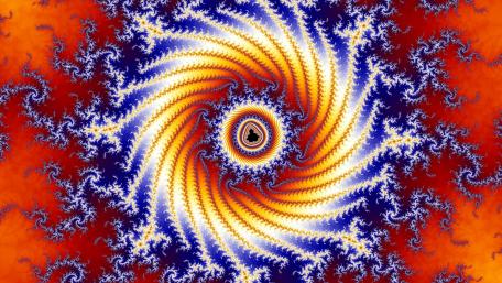 Vibrant Fractal Spiral in Dynamic Colors wallpaper