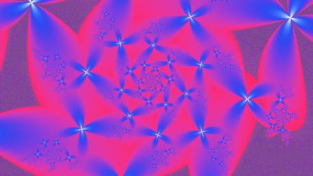 Vibrant Fractal Spiral Design in Bold Colors wallpaper