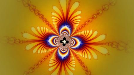 Vibrant Fractal Flower Design in Bright Colors wallpaper